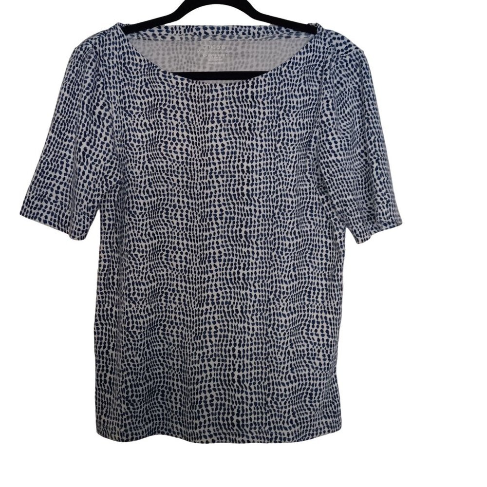 Chico's The Ultimate Tee Short Sleeve Blouse Size‎ M